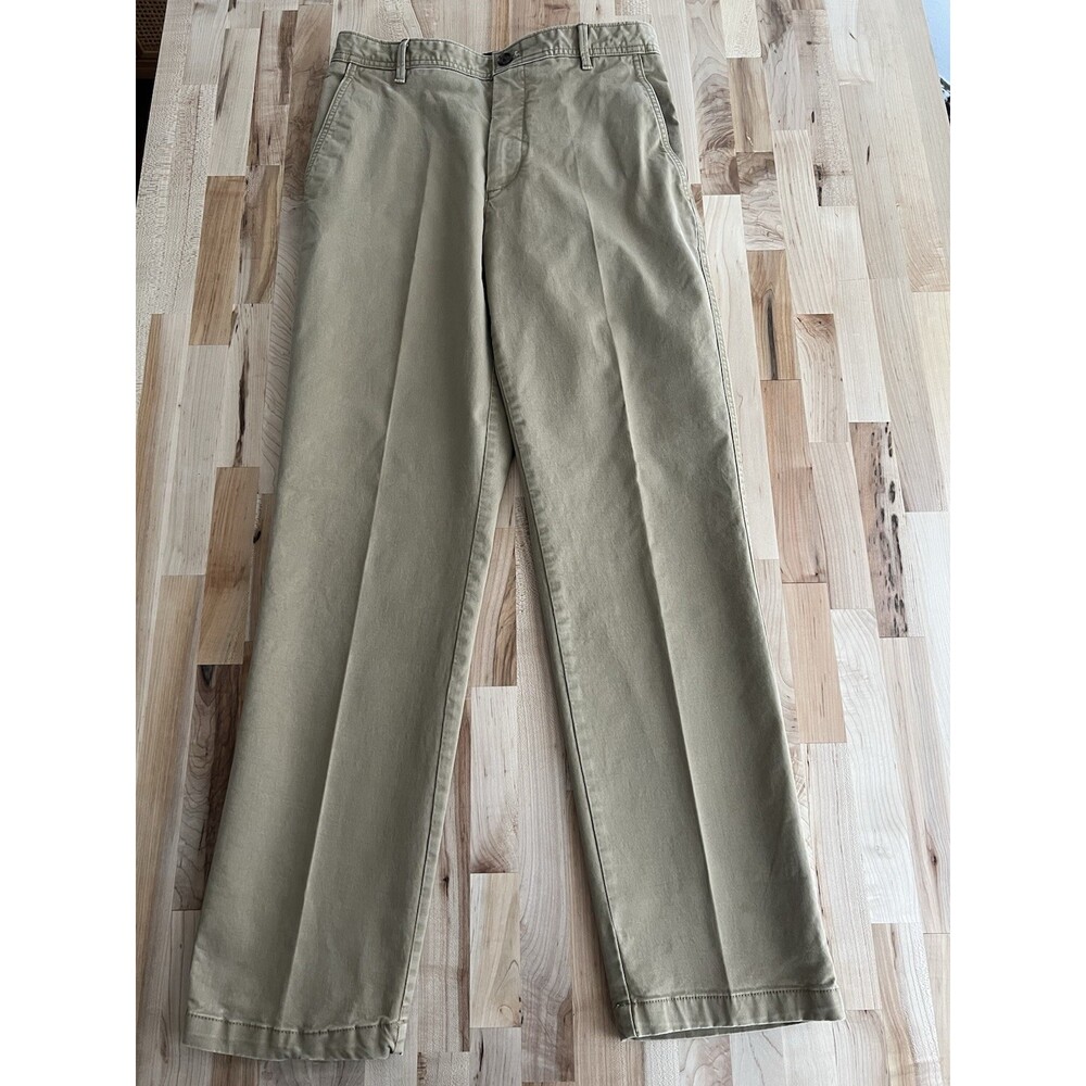 Banana Republic Flat Front Chino Pants Cotton Stretch High Rise Brown Size 6